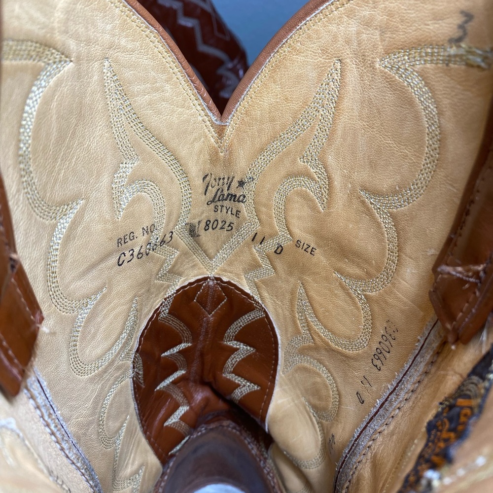 Tony Lama Lizard Boots Size 11D